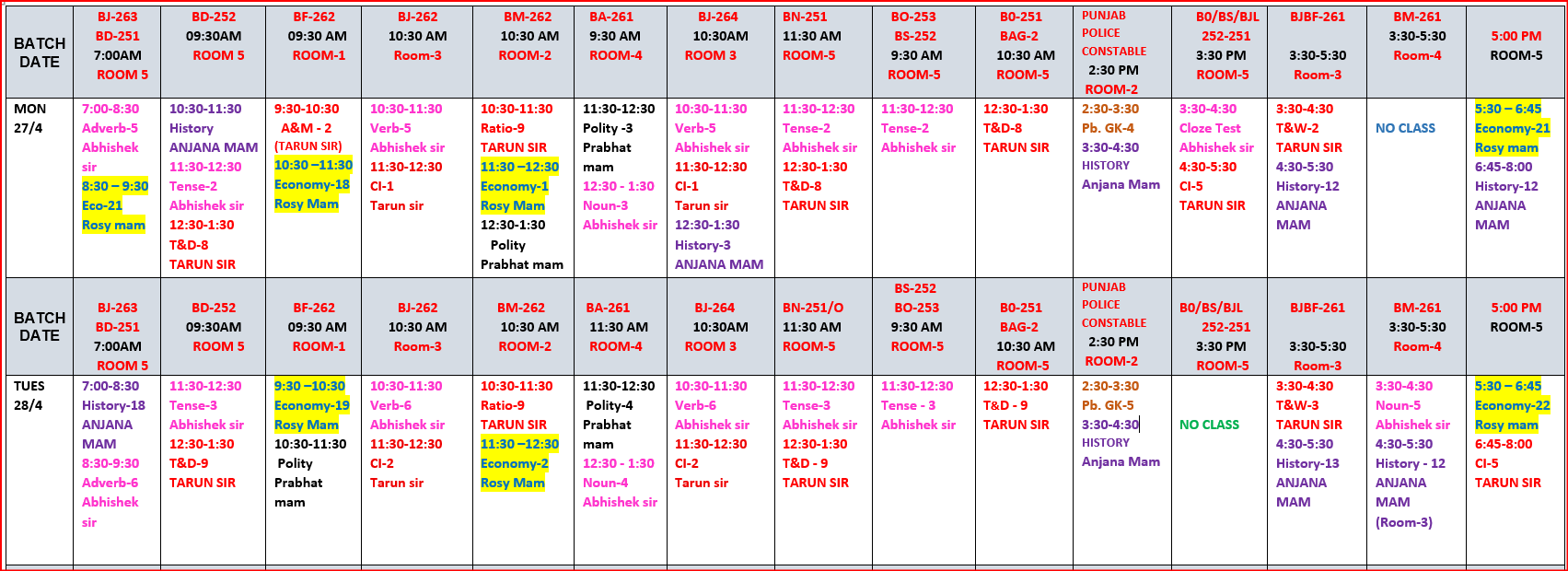 The Coaching Concept Time table&nbsp;<p>27-28 April 2026</p> image