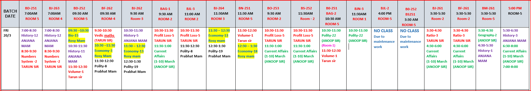 The Coaching Concept Time table&nbsp;<p>20 MARCH 2026</p> image