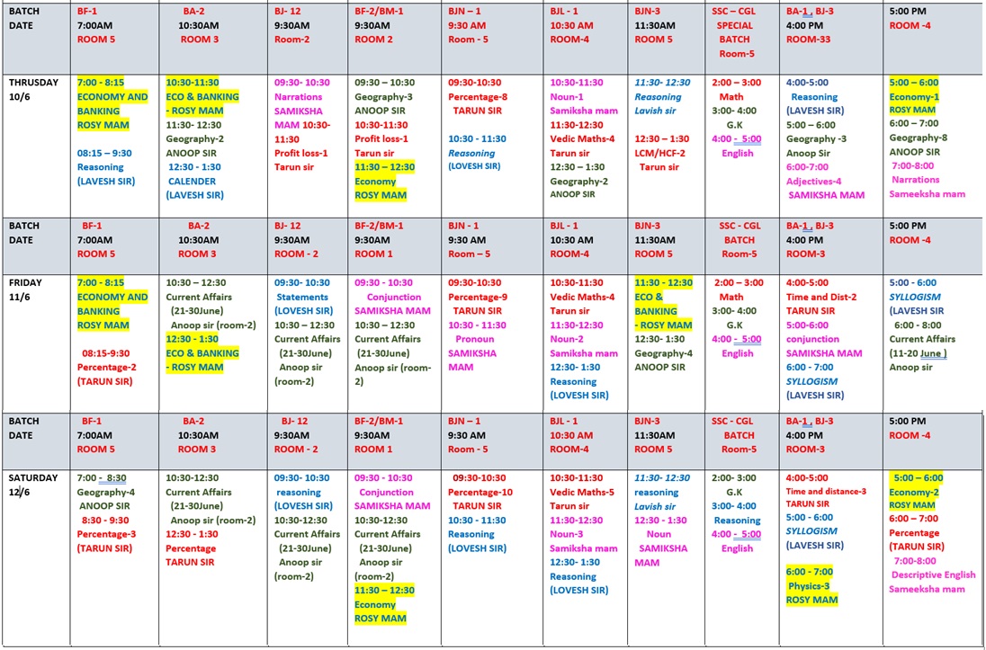 The Coaching Concept Time table
<p>(10 July - 12 July) 2025</p> image