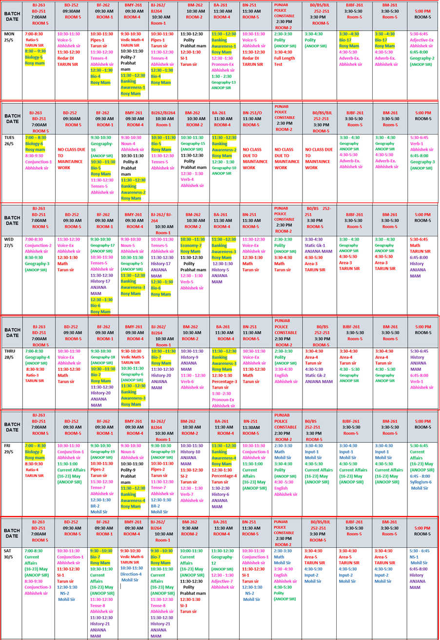 The Coaching Concept Time table&nbsp;<p>25-30 May 2026</p> image