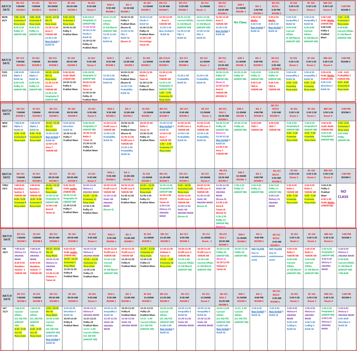 The Coaching Concept Time table&nbsp;<p>20 MARCH 2026</p> image