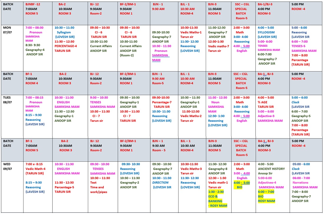 The Coaching Concept Time table
<p>(3 July - 5 July) 2025</p> image