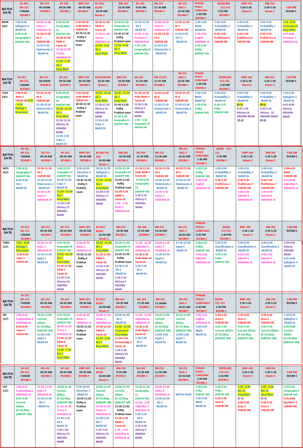 The Coaching Concept Time table&nbsp;<p>18-23 May 2026</p> image