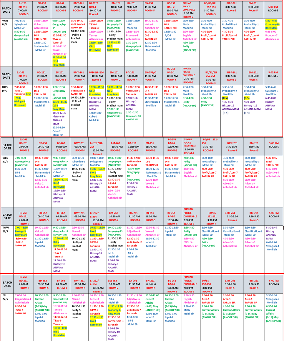 The Coaching Concept Time table&nbsp;<p>18-22 May 2026</p> image